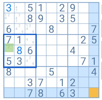 Triplos óbvios – Técnica de Sudoku